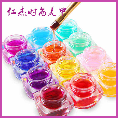 Nail enhancement Color plastic wholesale Nail enhancement Solid Color plastic Solid color plastic Glitter glue Glue sequins Glass glue Optional