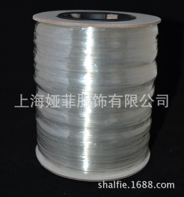 上海廠家供應6mm進口TPU透明肩帶，1/4"挂衣帶,矽膠挂衣繩子