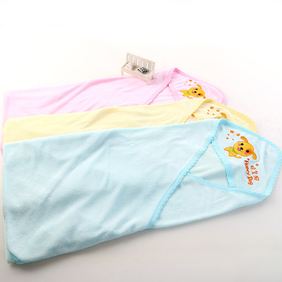 厂家直销 超细竹纤维环保绣花抱被  零污染 无刺激 儿童抱被|ru