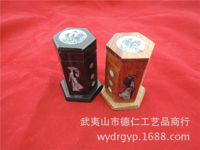 wholesale supply Rosewood Toothpick box Rosewood Six corners Shell carving originality Toothpick cans High grade toothpick box