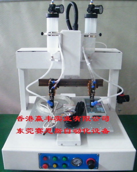 可单料盘多治具循环工作，提高工作效率 双头点胶机