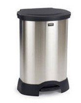 Lebomei FG614687 pedal trash can stainless steel pedal trash can 110L slow down buffer cover general agent