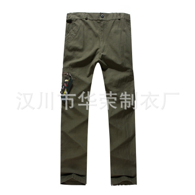 特价红鹰基地帆布速干裤军绿作训服户外钓鱼服拓展休闲裤一条起批