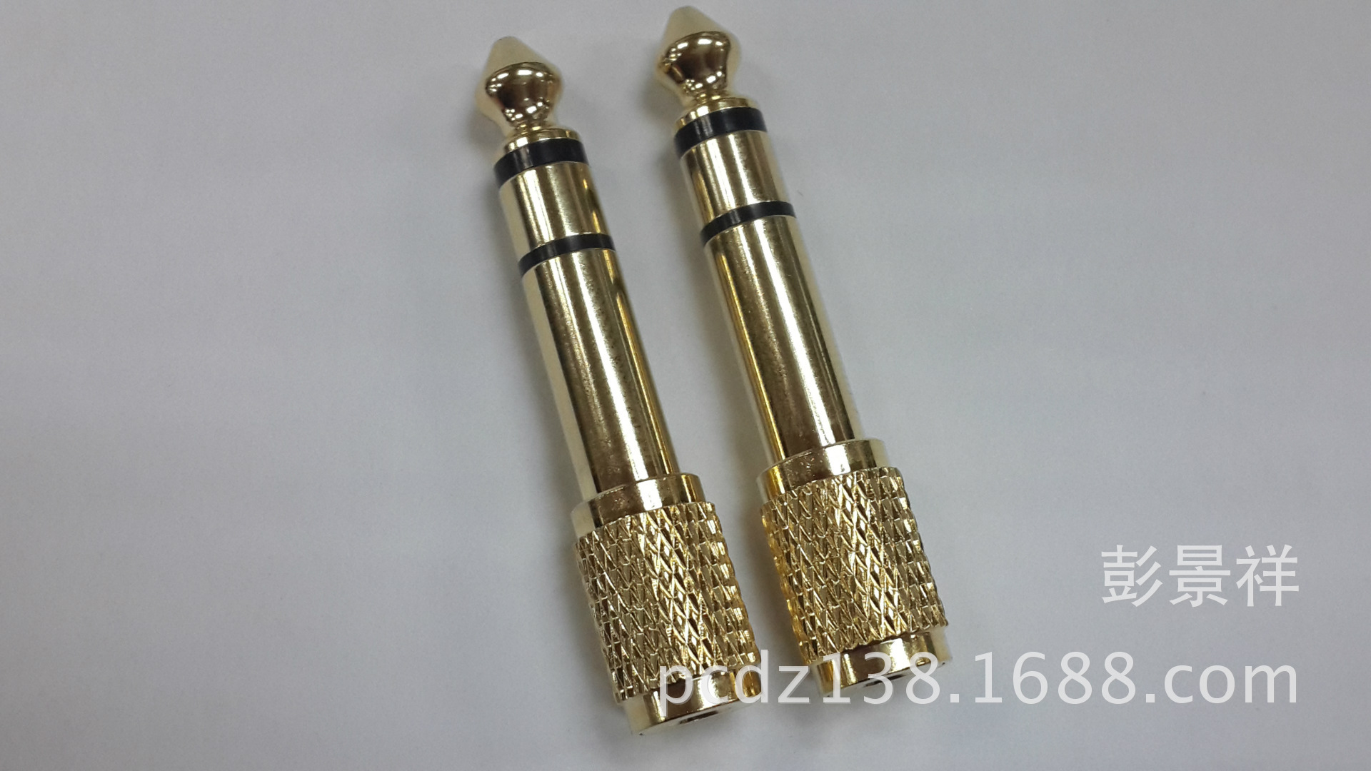 高品质全铜镀金6.35公转3.5母/6.35立体公转3.5母/音频转接头