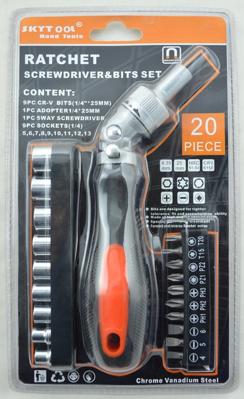 HZE-8354供应棘轮螺丝批组套，21件棘轮螺丝刀，棘轮螺丝批组套