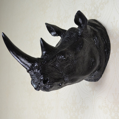 European style American style To fake something antique Rhinoceros Wall hanging Home Furnishing ornament animal Wall hangings originality Tau Pendant KTV Wall decoration