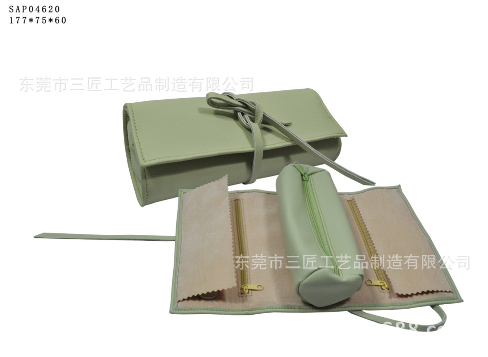 2025年厂家直销专业 新款再生皮珠宝首饰收纳袋 珠宝卷 可