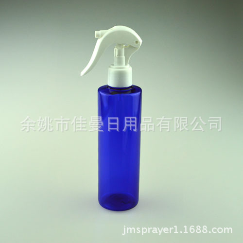 pet高透明塑料瓶250ml喷雾水瓶 蓝色平肩瓶