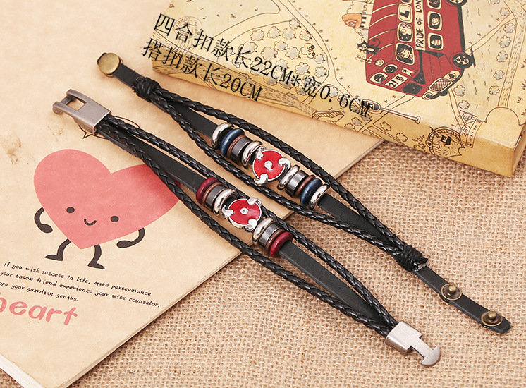 Leather Bracelet Student Bracelet Wholesale New Leather Bracelet display picture 4