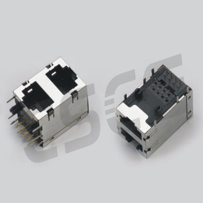 厂家直销规格齐全RJ45插座网络通讯插座PCBRJ45变压器连接器