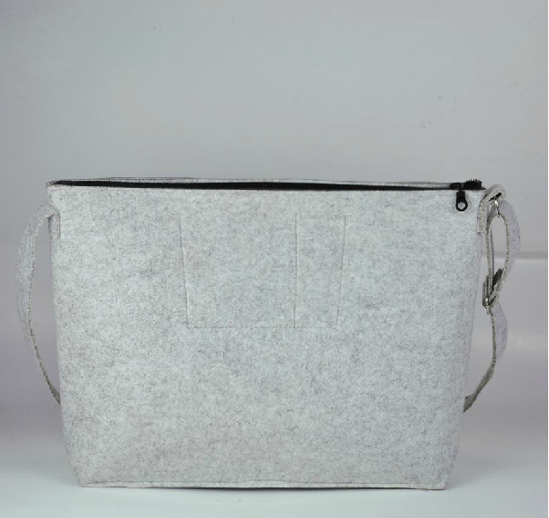 工厂来样来图订做时尚毛毡手提单肩电脑包 女士手提