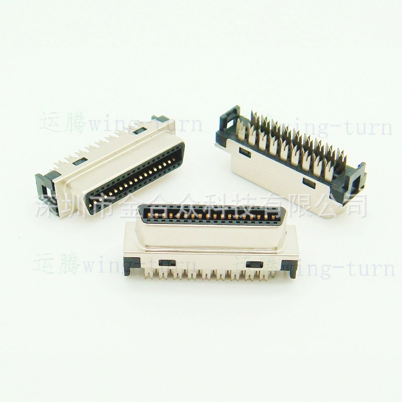 运腾 FMC36F SCSI CN36母压线成型主体36芯压线式注塑连接器母头