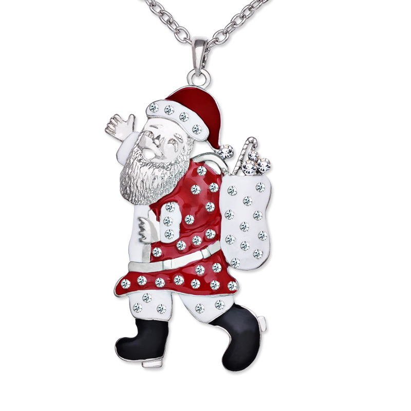 2018新款欧美圣诞节饰品长款毛衣链女款项饰