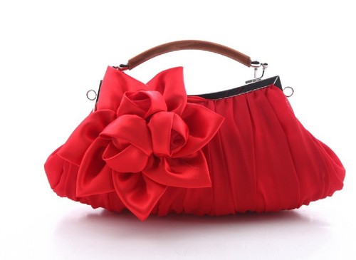Princess sweet satin flower banquet bag handbag bridal bag dress bag cheongsam women's bag hand bag