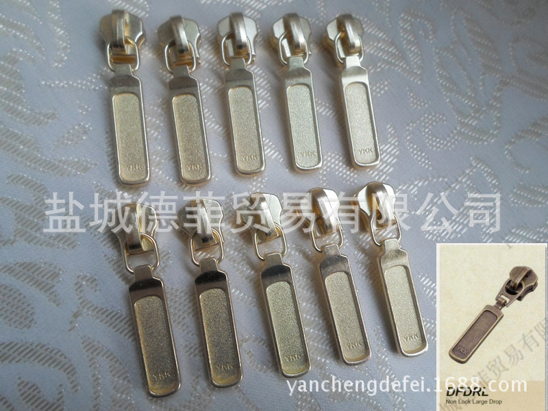 YKK金铜拉头 5#金属码装 无锁拉头 3#白铜拉链头 YKK原产拉链头