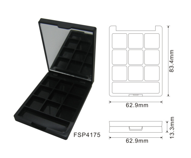 四方形塑料单层 带镜片  眼影盒 粉盒 FSP4175