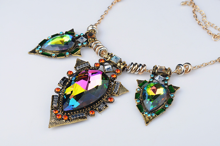 exquisite fashion exaggerated full of diamond alloy necklace