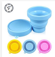 Zhenghui Candy Color Portable Travel Silicone Foldable Cup Outdoor Sports Retractable Mouthwash Cup