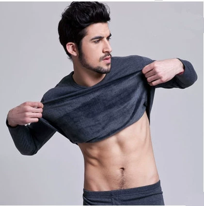 Производители, оптовая продажа, мужское термобелье, утолщенный костюм на флисовой подкладке, холодостойкий двухслойный утолщенный теплый мужской с повышенным откормом