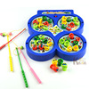 1324 Four fish dish Rotation will sing 4 fishing rods Parent-child interaction children Fishing toys wholesale