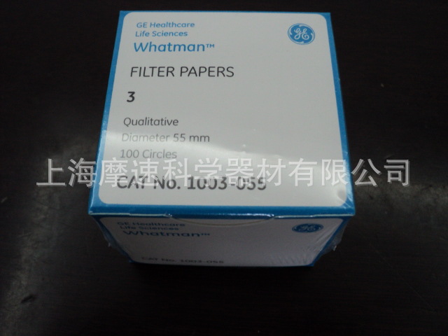 英国Whatman 1003-055 Grade 3定性滤纸 100/PK 6UM