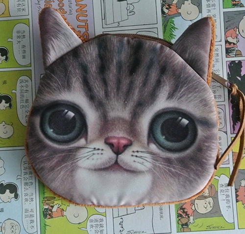 Кошелек, маленькая сумка, цифровая игрушка, котёнок, 3D