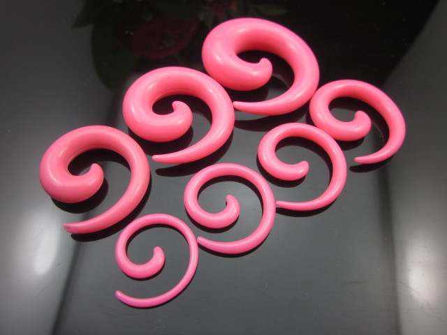 Acrylic Pink Snail Ear Expander Piercing Jewelry Wholesale Cartilage Earring detail image 9
