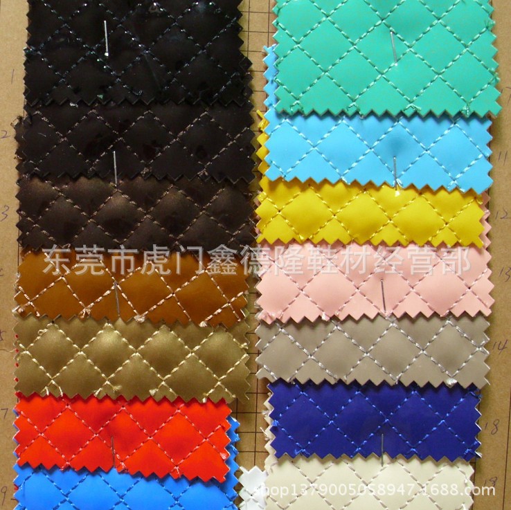 DP204新供应镜面PU车线锏棉菱形格