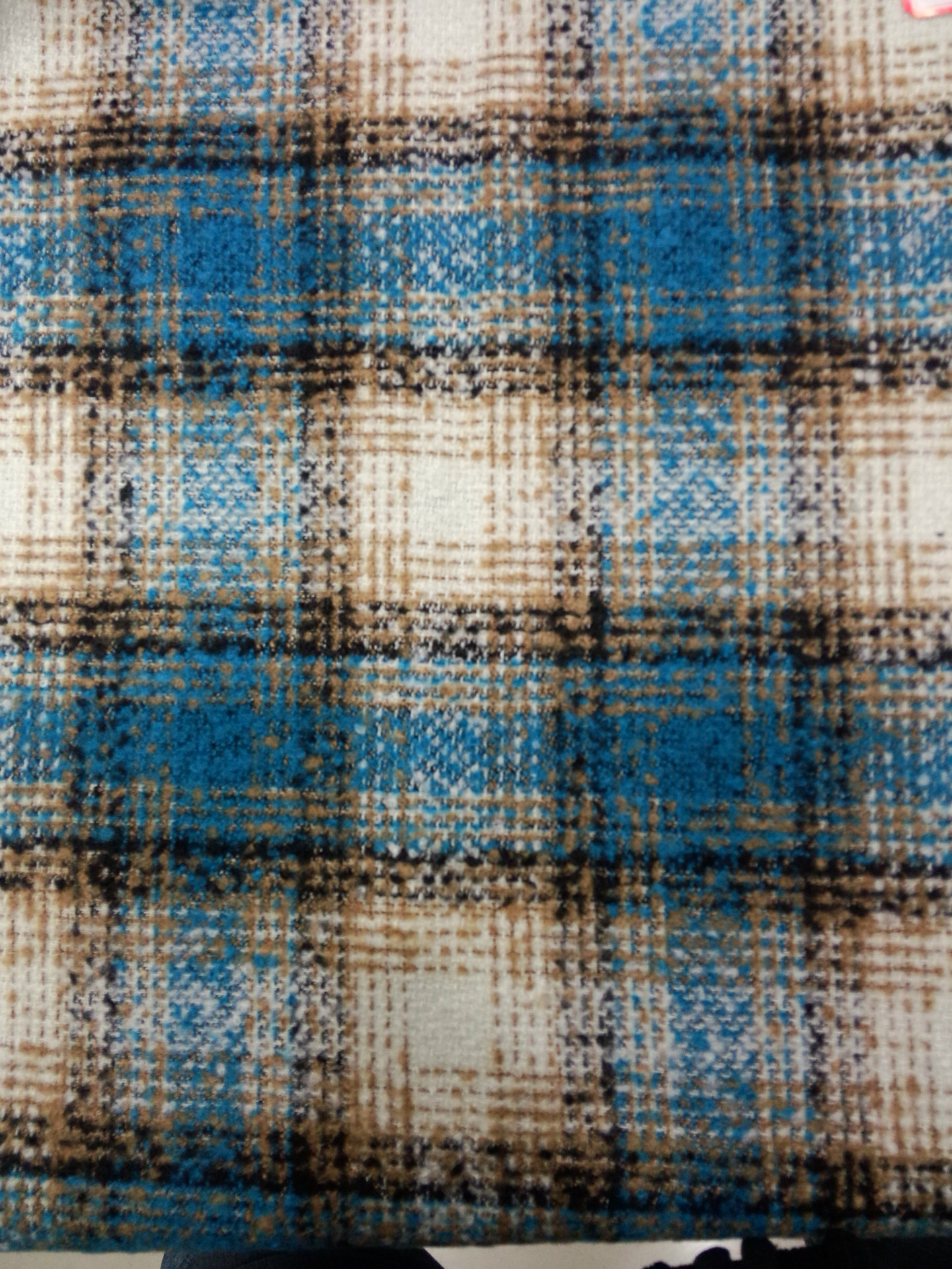 秋冬毛呢面料/彩色格子圈圈呢/单面格子