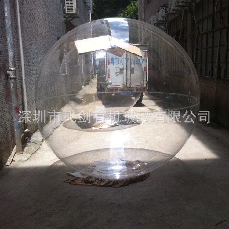 工厂实拍亚克力大圆球2米直径有机玻璃拼接球透明空心球