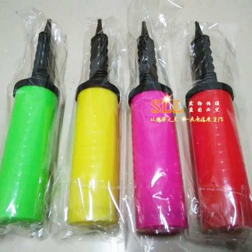 Manufacturer wholesale two-way hand push inflator manual inflator simple round portable plastic balloon inflator