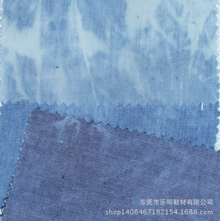 MB4387现货供应洗水扎染牛仔布料 鞋服手袋布料