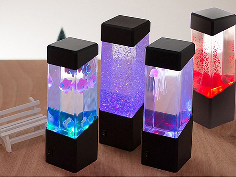 火山灯 果冻灯 闪光小夜灯 鱼缸电子水母水族箱疗伤水母小夜灯,款式随机12