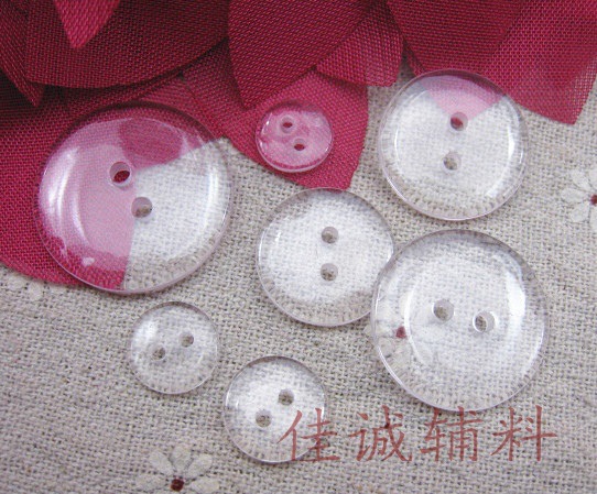 白色透明双面包树脂纽扣 儿童钮扣 DIY扣子服装辅料 9-25MM
