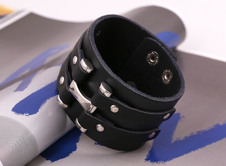 New Vintage Leather Bracelet Personalized Punk Leather Braceletpicture3
