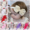 Children's shiffon hair accessory, elastic headband with bow, wholesale