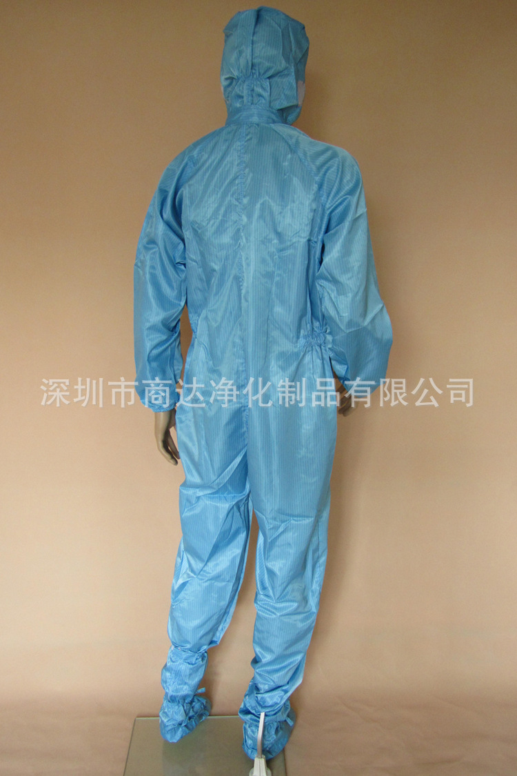 防静电连体服 条纹白色蓝黄粉红连体服 三四连体服防静电分体服-阿里巴巴