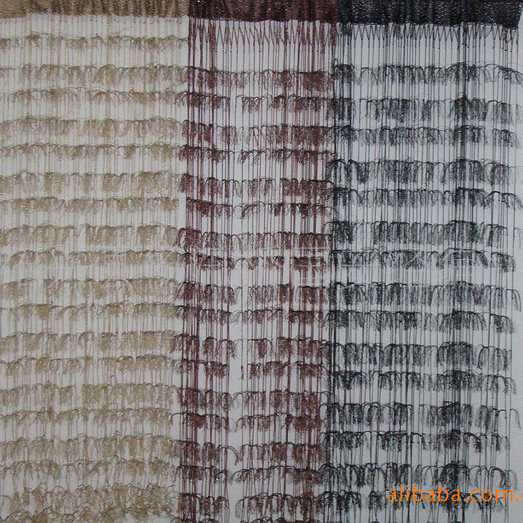 Encrypted Multi-Color Flat Silver Wire Curtain Partition for Entryway, Gold and Silver Polyester Decorative Hanging Curtain, Manufacturer Supplies Glittering Wire Curtain Door Curtain