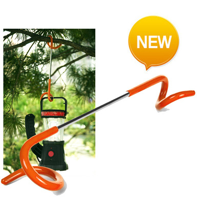 戶外野營帳篷燈挂鈎多功能汽燈挂鈎S型螺旋鈎雙向豬尾巴挂架加粗