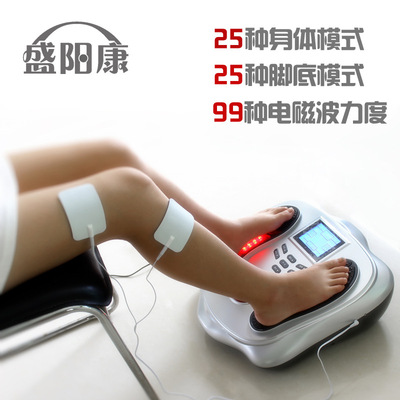 厂家直销家用电动脚底按摩器 滚轮红外线针灸加热按摩足底理疗仪|ms