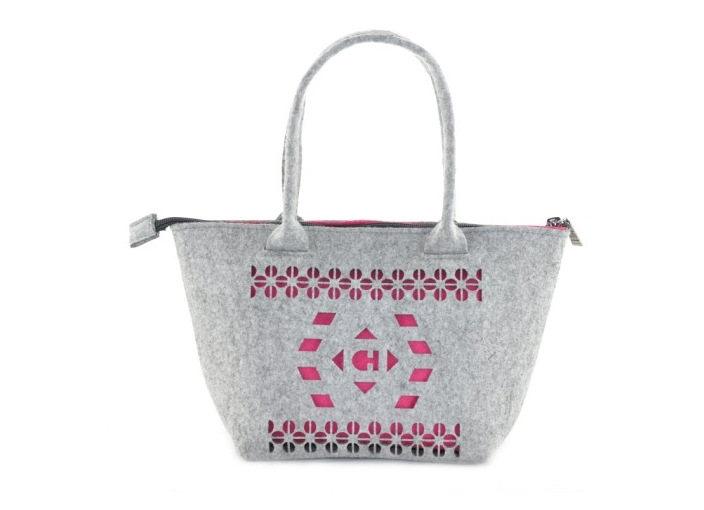 工厂来样来图订做时尚毛毡手提单肩电脑包 女士手提包