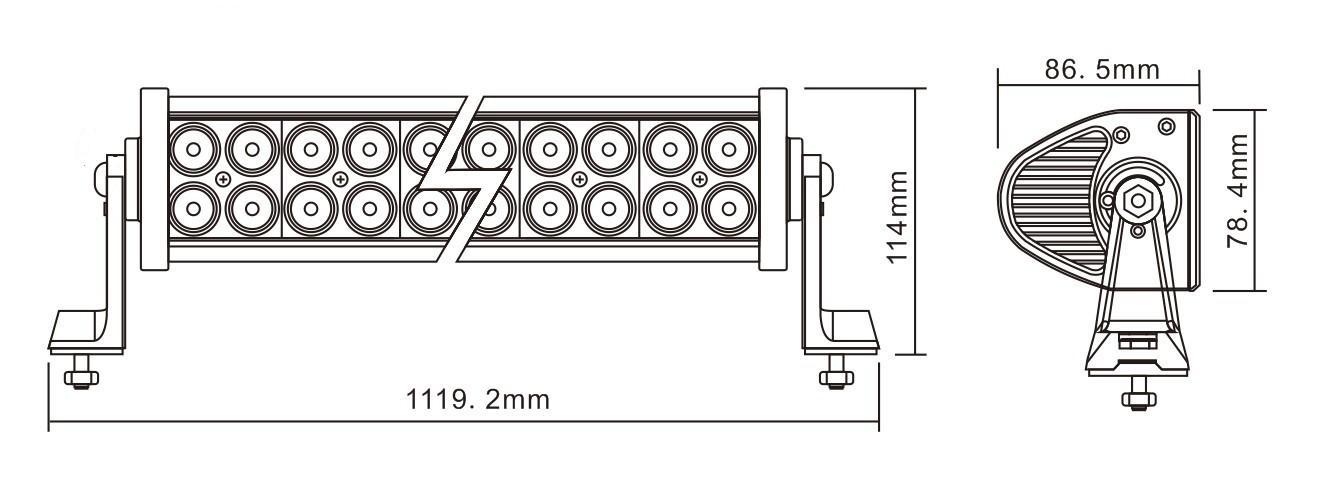 LED strip light 40-inch 101cm high power CREE LED240W12v24v LED off-road vehicle light