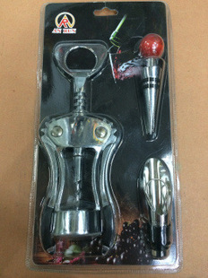 3881-4 Set of Medium and High-grade Zinc Alloy Champagne Open, Fine Polished Electroplated Angel-shaped Bottle Opener, Red Wine Open