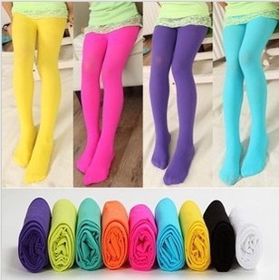 Children girls colorful color pantyhose girls leggings socks student ballet gymanstic leggings princess stage dance socks