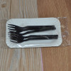 Cake room supplies sawnooth cake knife, rectangular three -tooton fork suit 5 disk, 5 fork cake paper plate supply