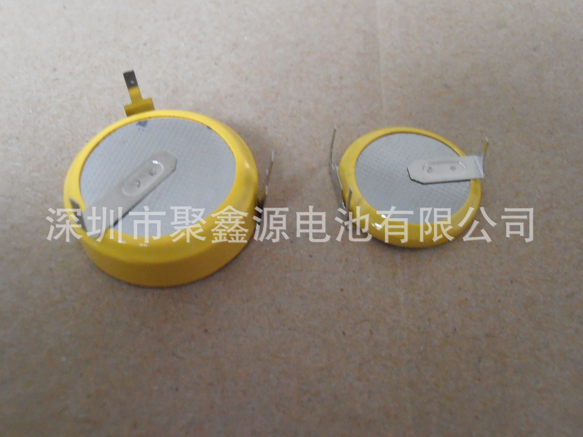 【聚鑫源】厂家供应3V纽扣电池带焊脚3V大容量直插卧式纽扣电池