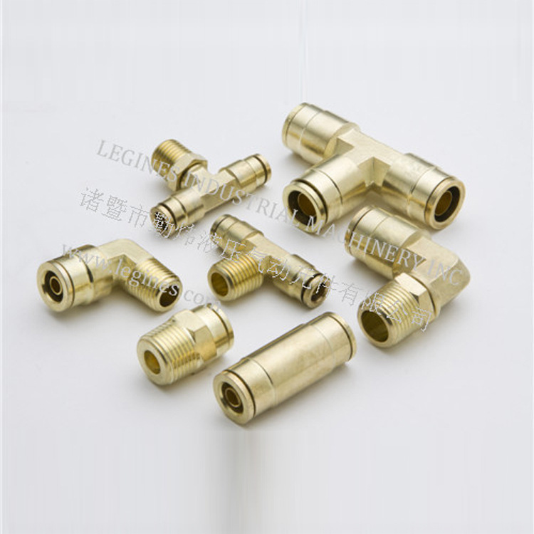 现货供应DOT快插接头 直角铜接头 DOT接头批发  Push in铜接头