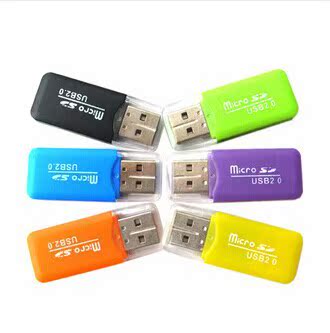 批发冰爽读卡器 TF卡 内存卡读卡器 多功能高速USB2.0读卡器|ru