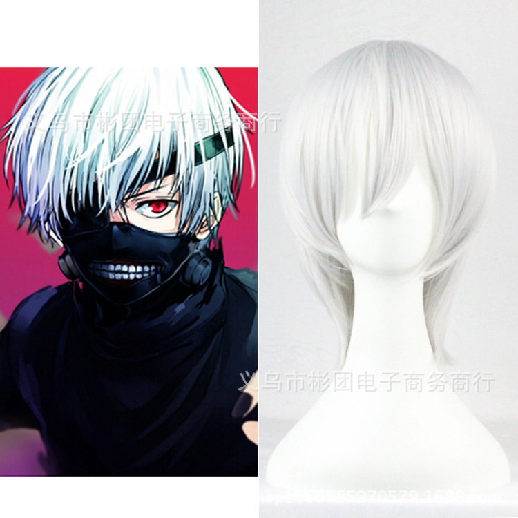 Factory spot Tokyo Ghoul Tokyo Ghoul/Jin Muyan Silver Short Hair cosplay Wig Special Price