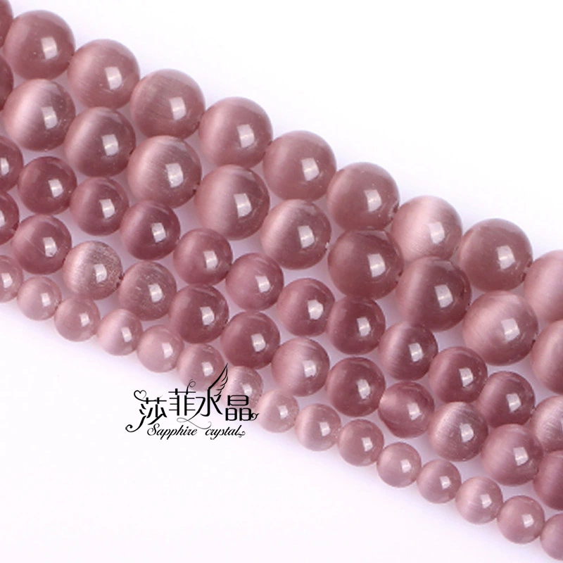 Safi Purple Cat Eye Stone 3 Half -finished beads Ball Beads DIY Crystal Wholesale